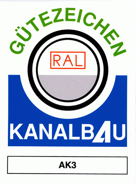 Gütezeichen Kanalbau AK3